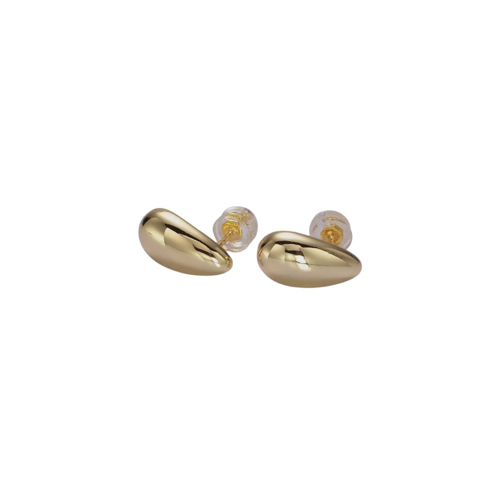 Teardrop Dome Gold Filled Earrings